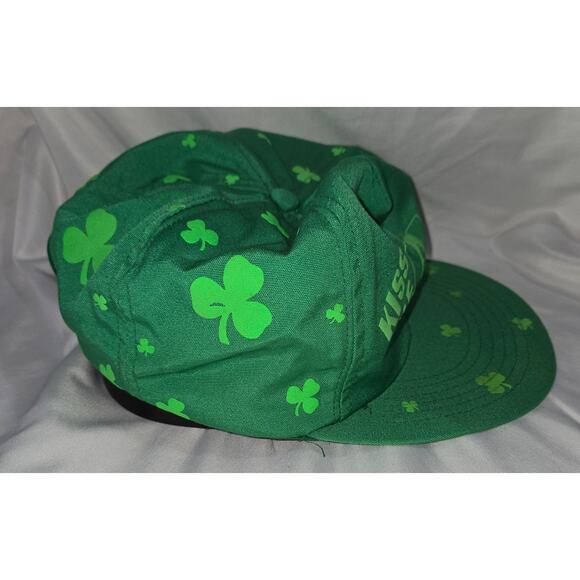 Vintage Kiss Me I'm Irish St. Patrick's Day Hat Snapback Green Dad Trucker Hat - Picture 7 of 9